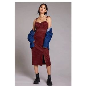 Hutch red plaid dress